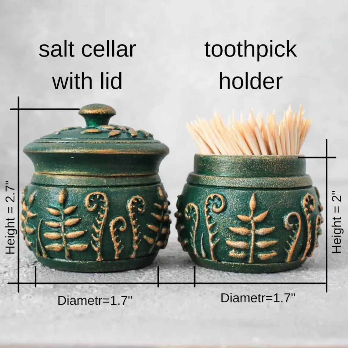 emerald magic: small wooden pot with lid dimensions