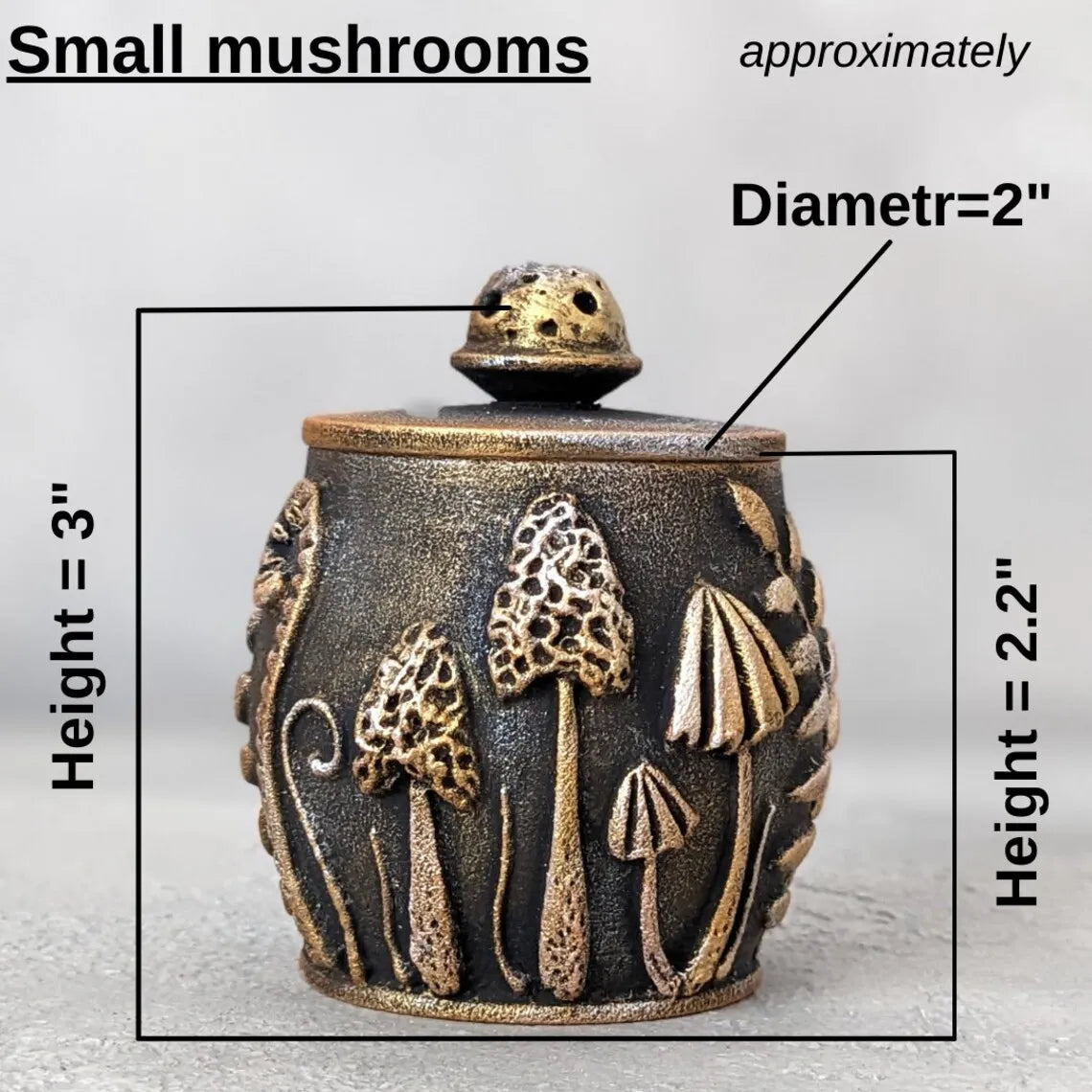 enchanted forest: glade wooden pot with small lid