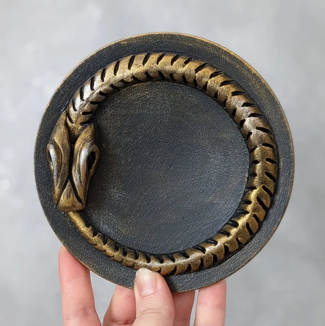 ouroboros offering bowl golden black