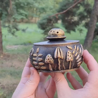 forest glade golden wooden pot with lid video