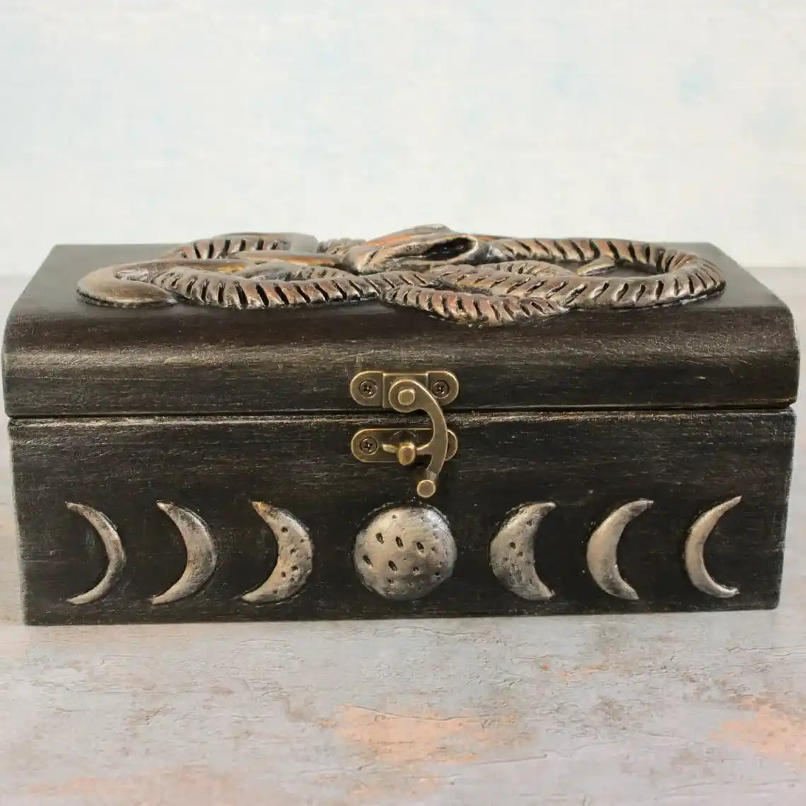 serpentine magic jormungandr wooden witches box front view