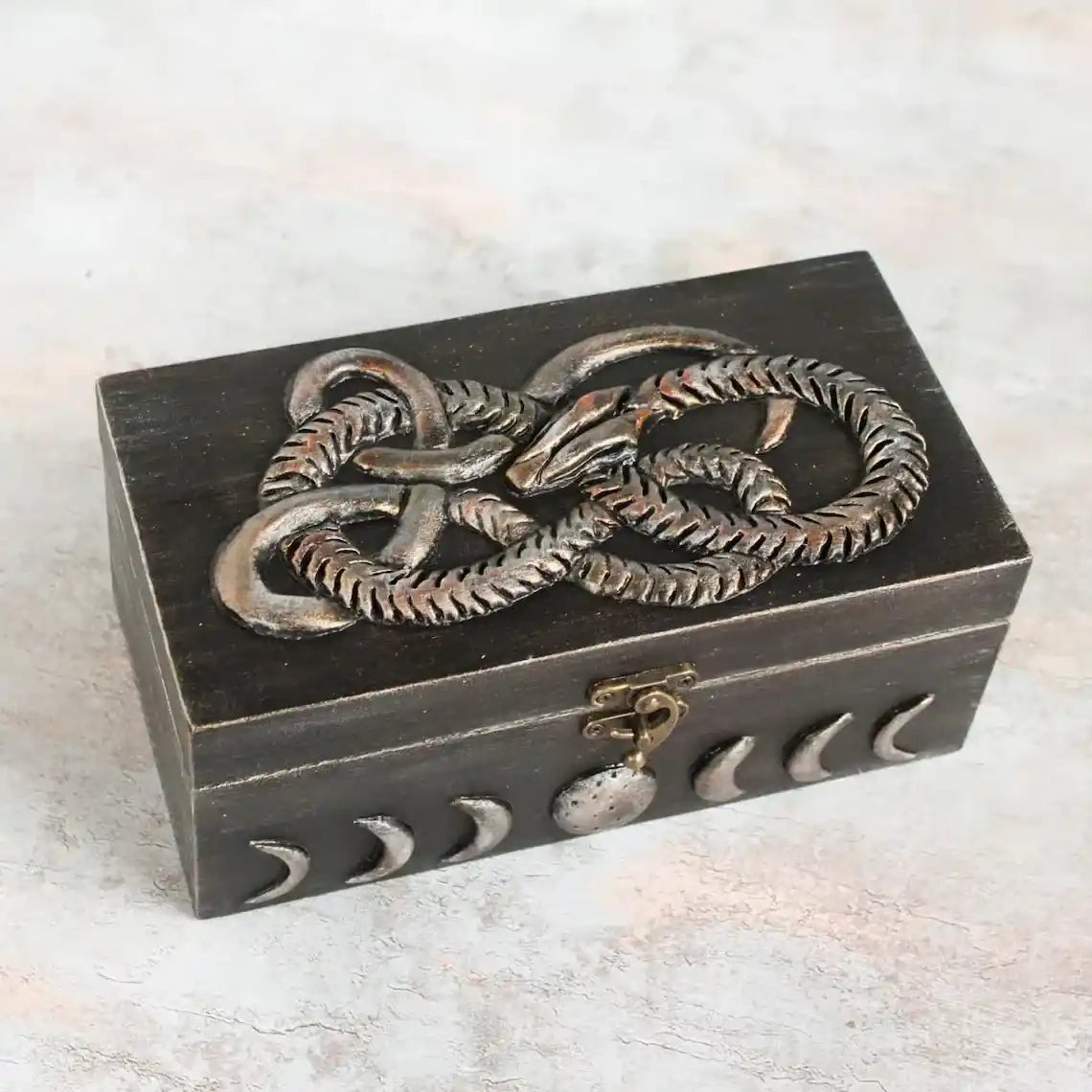 serpentine magic jormungandr wooden witches box front view