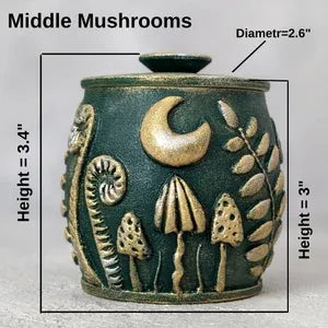 Witch's glade: emerald green pot with lid