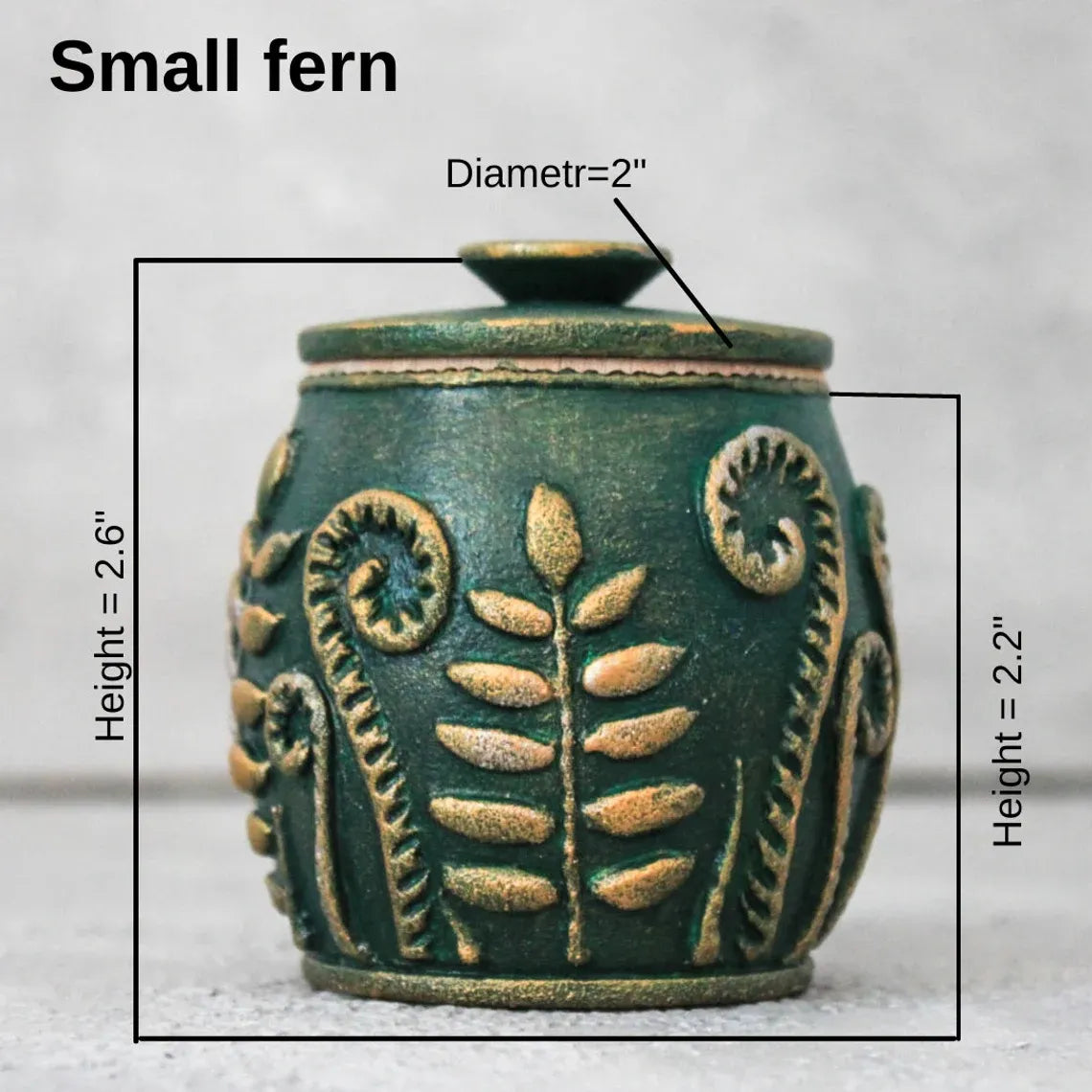 witch glade emerald green pot with lid small size