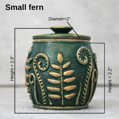 witch glade emerald green pot with lid small size